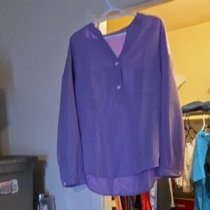 Purple Long Sleeve Blouse